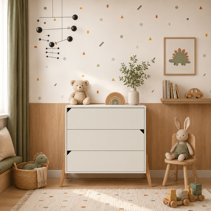 Lotta latte 3-drawer dresser